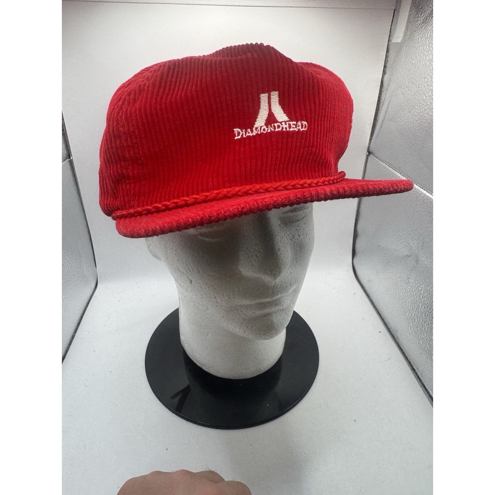 Vintage Diamond Head Volcano Red Cuordory Hat Baseball Strap Cap